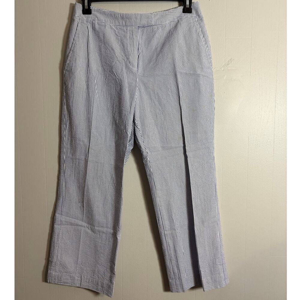 Brooks Brothers Size 10 346 Caroline Fit Flat Front Seersucker Pants